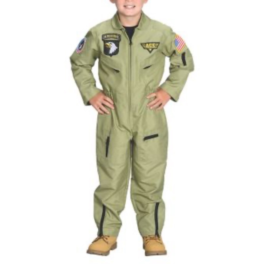 Kids Fighter Pilot Costume with Patches